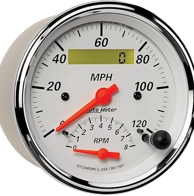 AutoMeter 1381 Gauge – Arctic White Tach/Speedo